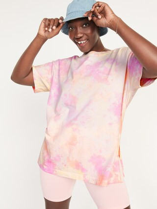 Oversized Vintage Tie-Dye Tunic Tee for Women | Old Navy (US)