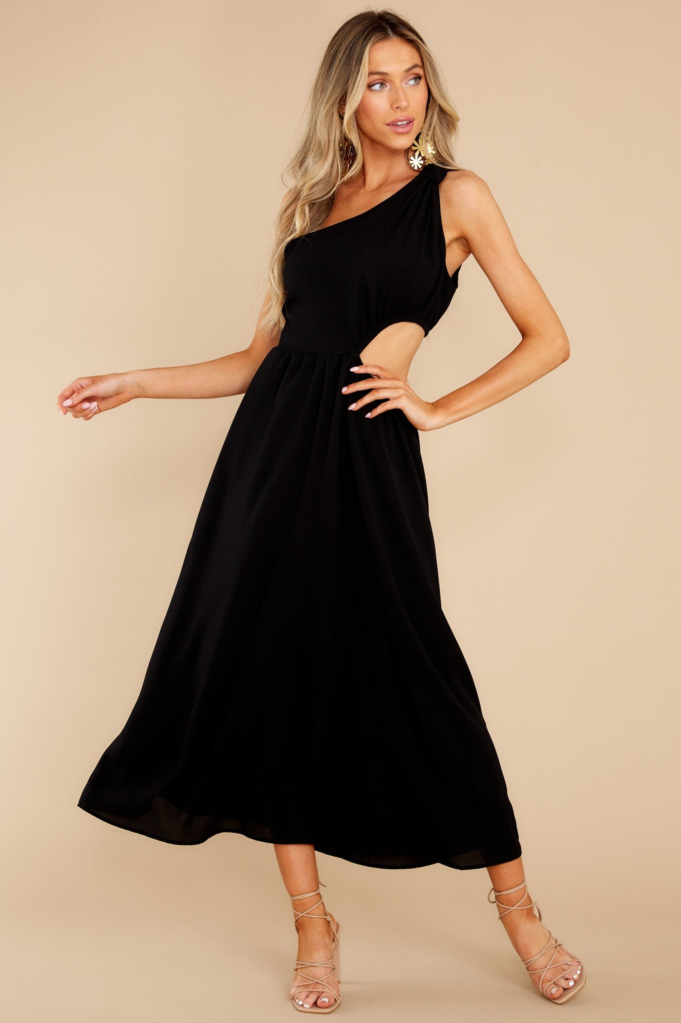 Lovely Dances Black Maxi Dress | Red Dress 