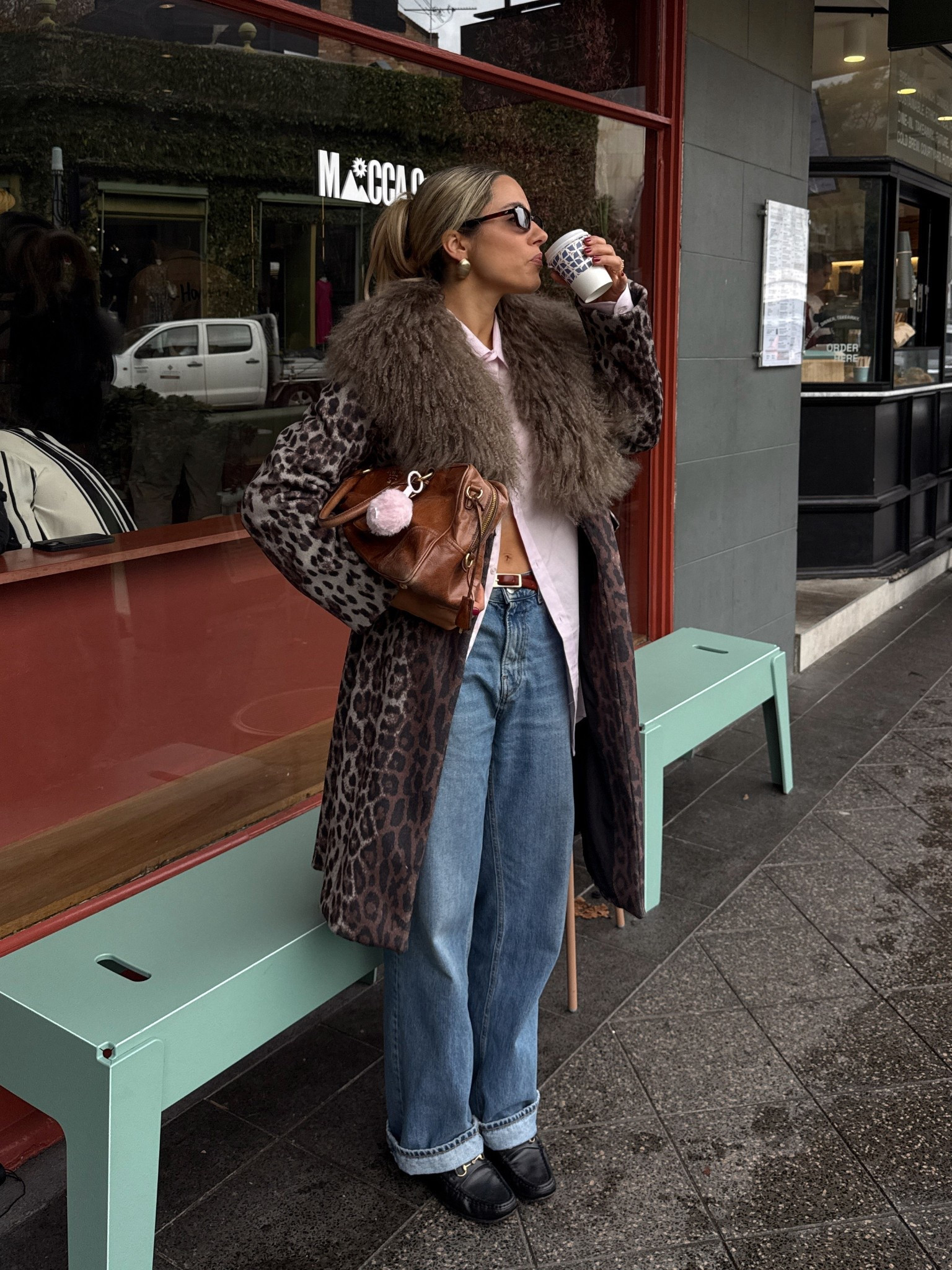 Coffee shop date outfit inspo 🐆styling a vintage style leopard coat with a shirt & jeans 

#LTKstyletip #LTKaustralia #LTKautumn