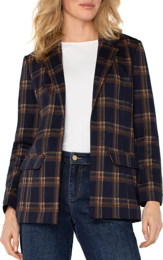 Liverpool Los Angeles Plaid Notched Lapel Blazer | Nordstrom | Nordstrom