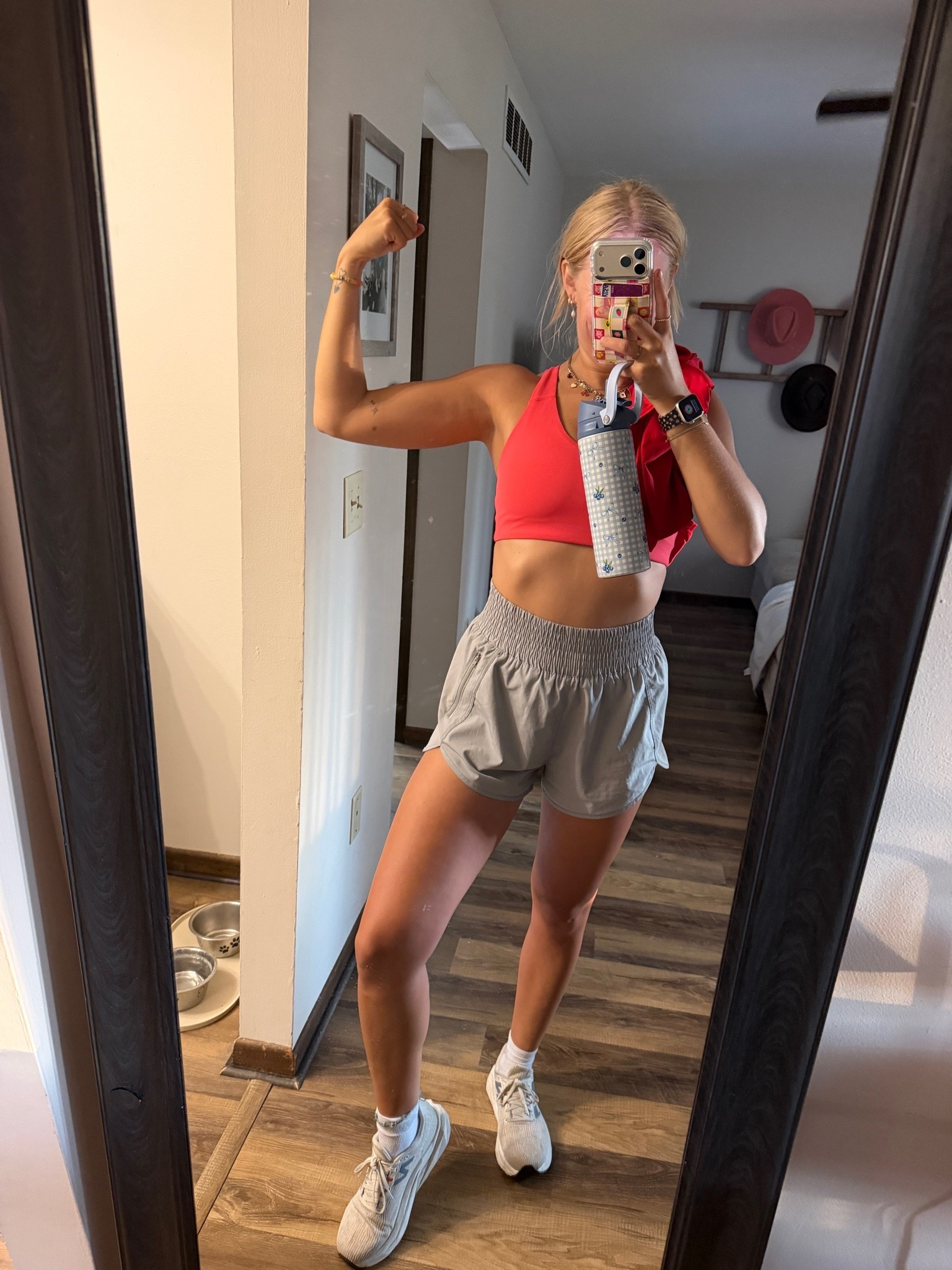 Today’s cardio & arm day workout OOTD — 07.06.26 🏋🏼‍♀️💪🏻

Medium in grey Amazon running shorts (the most SPOT ON Lululemon dupe, TTS)
Medium in Old Navy sports bra
9 in white New Balance running shoes from @DSW  
🧦 socks are also New Balance from @DSW 

workout outfits, running outfits, Amazon finds, Amazon fashion, Amazon shorts, Amazon athletic shorts, Lululemon dupes, running shorts, Old Navy finds, Old Navy activewear, Old Navy sports bras, athletic outfits, New Balance running shoes, white running shoes, outfit of the day

#LTKootd #LTKfitnessgoals #LTKActive