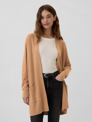 Long Open-Front Cardigan | Gap Factory