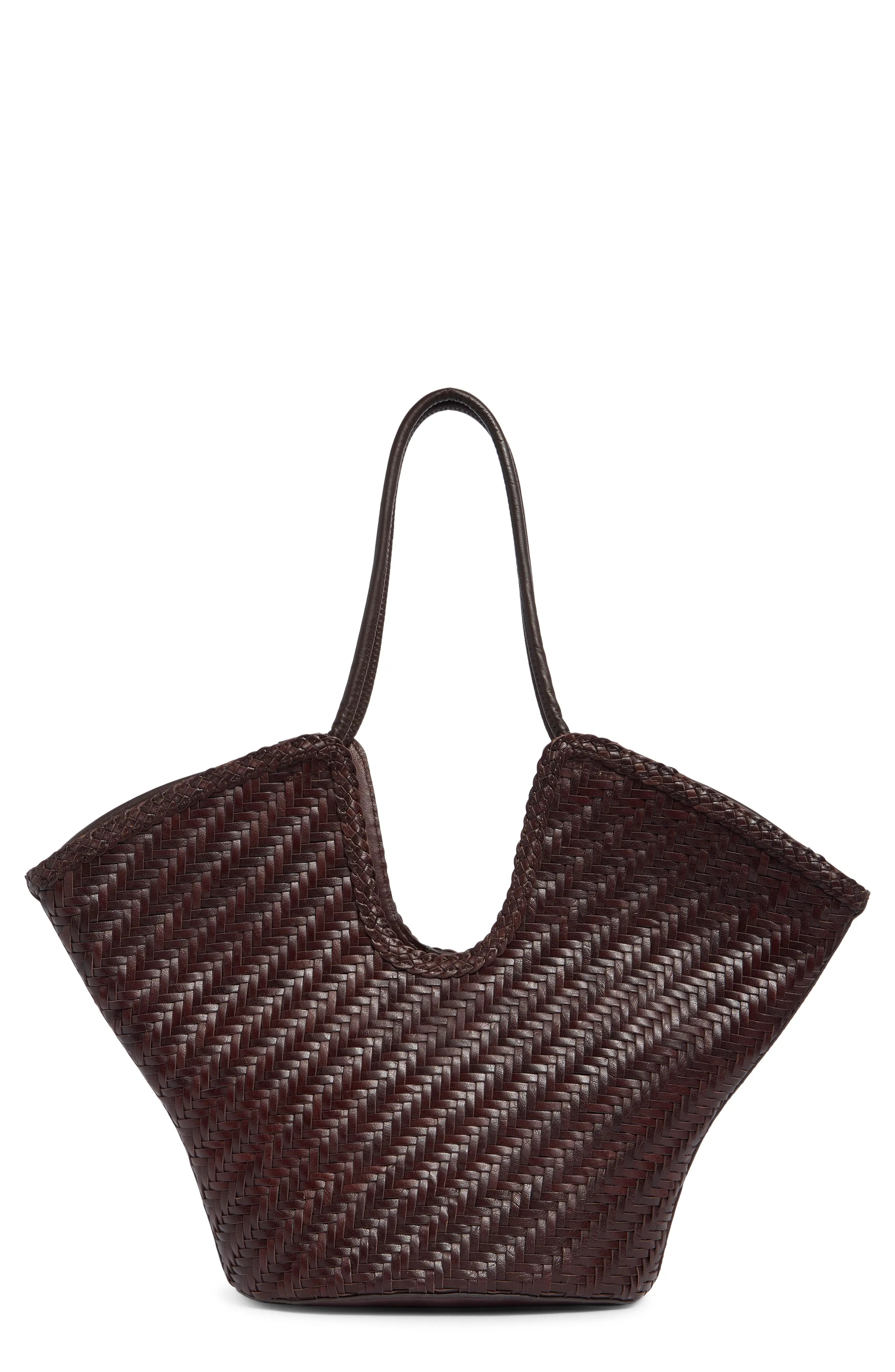 Sam Edelman Lynn Woven Leather Tote in Brown at Nordstrom Rack | Nordstrom Rack