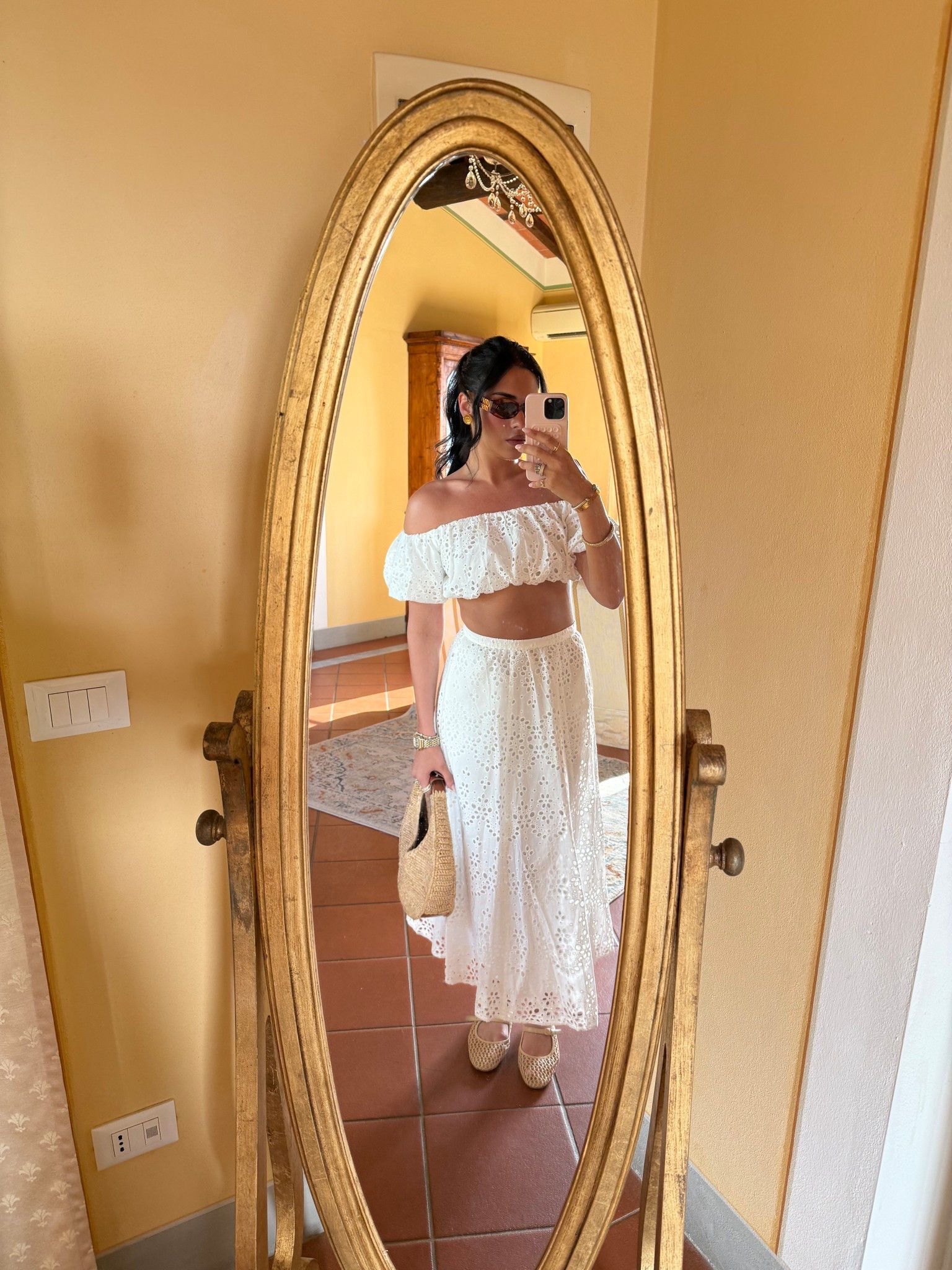 Size medium skirt, size small top! 