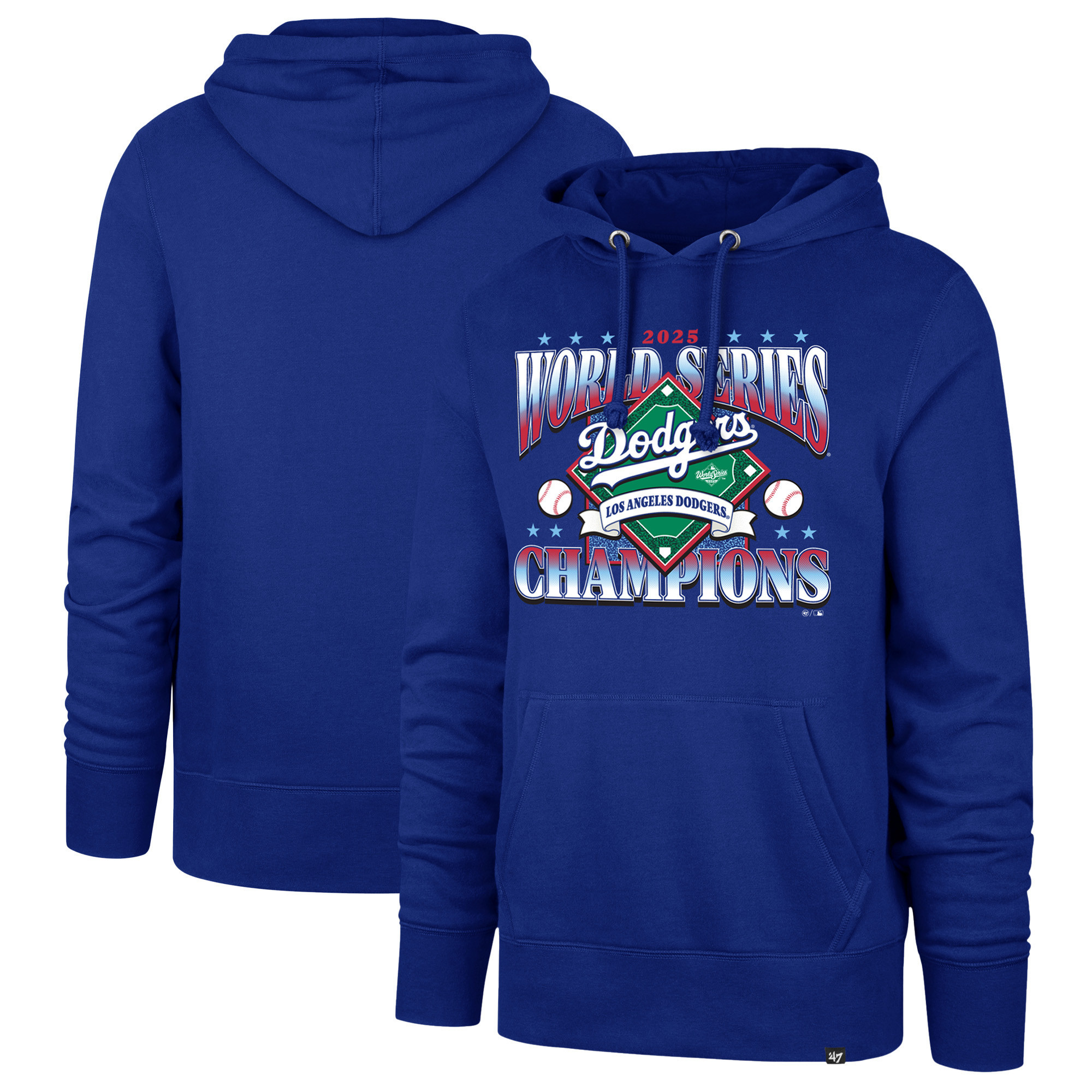 Men's '47 Royal Los Angeles Dodgers 2025 World Series Champions Headline Hoodie | Fanatics
