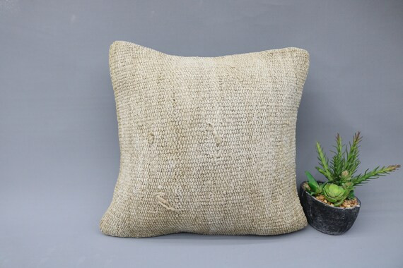 16x16, Cushion Cover, Turkish Kilim Pillow, Hemp Pillow, Beige Pillow Kilim Pillow Wholesale Pill... | Etsy (US)