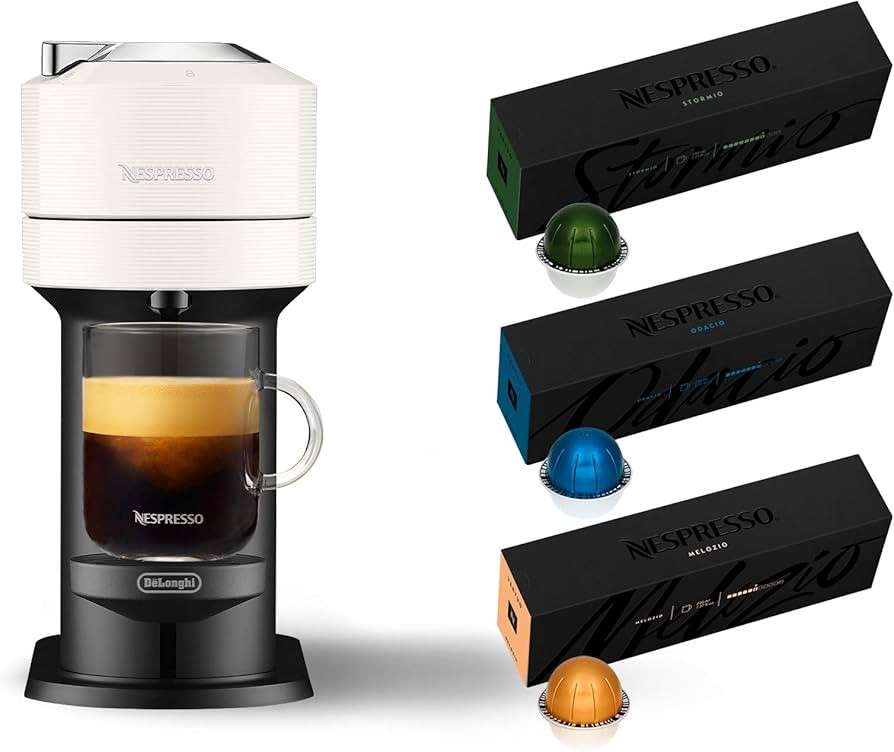 Nespresso Vertuo Next Coffee and Espresso Machine by De'Longhi, White, Compact, One Touch to Brew... | Amazon (US)