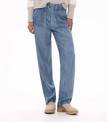 Women's Tencel Wide Leg Pants - Blue Acid Rinse | Hatley