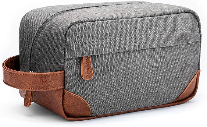 Amazon.com: Vorspack Toiletry Bag Hanging Dopp Kit for Men Water Resistant Canvas Shaving Bag wit... | Amazon (US)