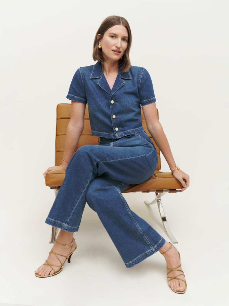 Nava Denim Two Piece Set | Reformation (Global)