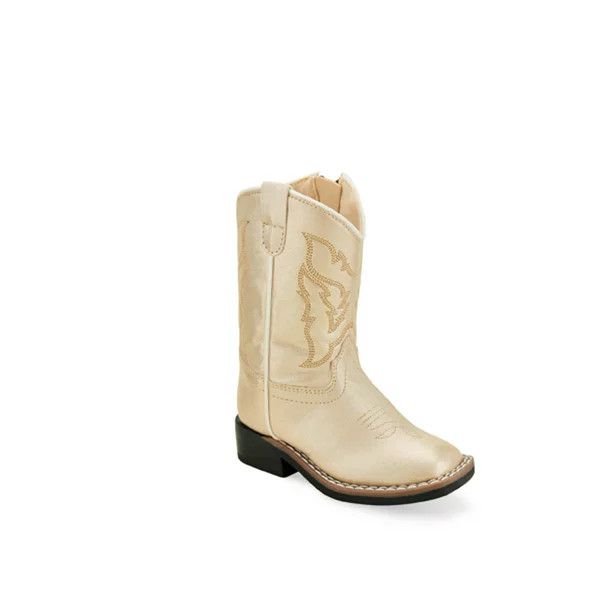 Old West Pearl Toddler Girls Faux Leather Zipper Cowboy Boots 5.5D | Walmart (US)