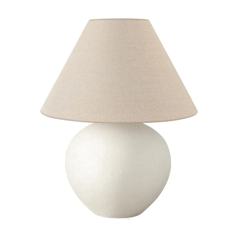 Lighting - 16"h Table Lamp - Cream Ceramic - Cream Empire Shade - Contemporary | Walmart (US)