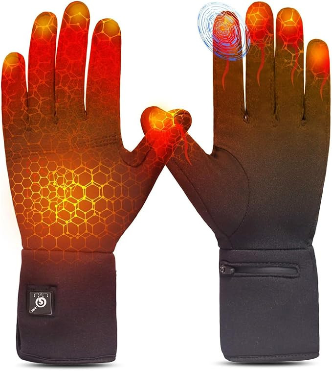 Sun Will Heated Glove Liners for Men & Women, Thin Flexible Rechargeable Electric Gloves with Lon... | Amazon (US)