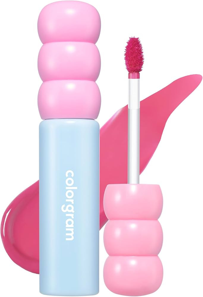 COLORGRAM Fruity Glass Tint 03 Soda Cool Peach | Glossy Dewy Lip Gloss, Highly Pigmented Peach, P... | Amazon (US)