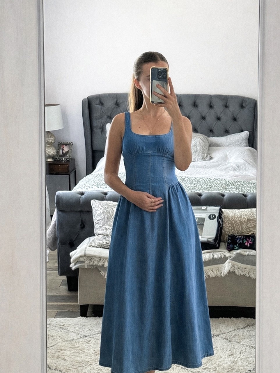 Denim midi dress that’s perfect for a date night, brunch outfits, spring outfit ideas, and vacation dinner looks. Easy to dress up with heels or style casually with flats or sandals. Such a timeless casual dress option for everyday outfits or weekend plans.
.
.
.
.
.
#LTKValentine #LTKootd #LTKgrwm #LTKSeasonal #LTKU #LTKSaleAlert #LTKPetite #LTKWorkwear #LTKTravel 

Date night outfits | date night dress | dinner outfit | dinner dress | spring dress | jean dress | midi dress | dress outfit | ballet flats | Mary Jane flats | black flats | spring flats | spring outfit | spring shoes | 
