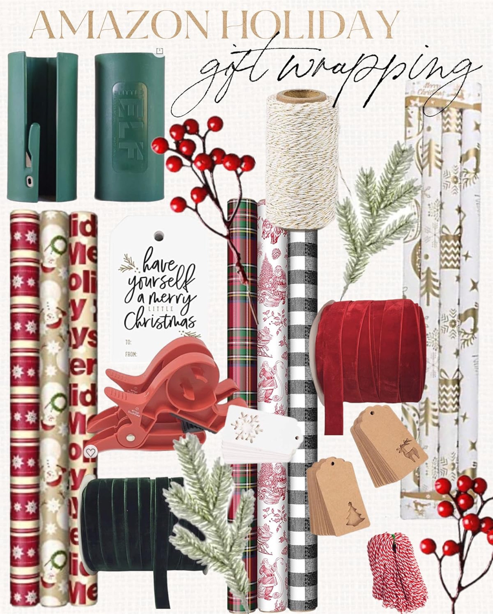 Amazon Holiday and Christmas gift wrapping essentials! Lots of pretty wrapping paper and ribbons! #Founditonamazon #amazonhome #discover #explore #stylefeed

#LTKHoliday #LTKHome #LTKGiftGuide