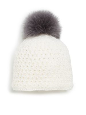 Saks Fifth Avenue - Fox Fur Pom-Pom Hat | Saks Fifth Avenue OFF 5TH