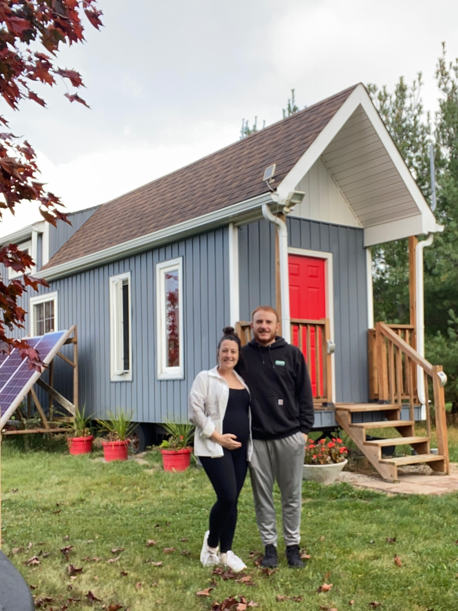 Babymoon/first wedding anniversary at a tiny house on a Christmas tree farm in Toronto, Canada! 

#jumpsuit #romper #onesie #babybump #bumpfriendly #oversizedbuttondown #shacket #corduroy #maternity #married #momfit #bump #pregnant #pregnancy #anniversarytrip #babymoon 

#LTKTravel #LTKStyleTip #LTKBaby