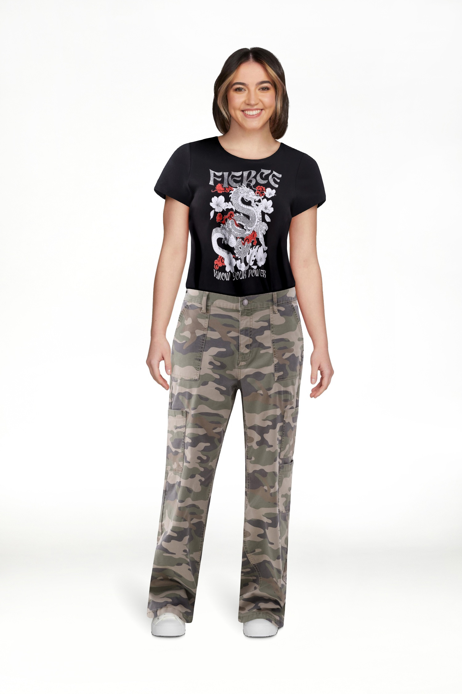 No Boundaries Wide Leg Cargo Pants, 31.5'' Inseam, Women's and Women's Plus Sizes XXS-4X | Walmart (US)