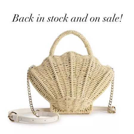 My seashell raffia bag is back in stock and currently on sale for $36 😍 I removed the crossbody strap from mine to make it more sleek! 
.
Summer outfit seashell bag 

#LTKfindsunder50 #LTKitbag #LTKsalealert