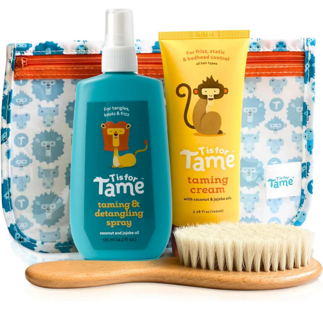 Baby Hair Care Starter Kit With Wood Brush - T is for Tame | T is for Tame