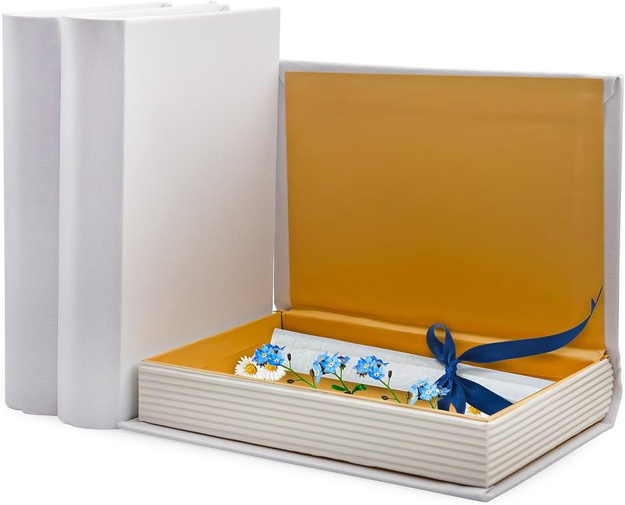 AuldHome Design Faux Book Stack (White, Set of 3); Decorative Books for DIY Crafts and Home Decor | Amazon (US)