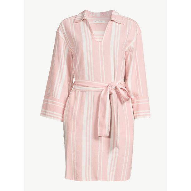 Free Assembly Women's Wide Sleeve Shirt Dress - Walmart.com | Walmart (US)