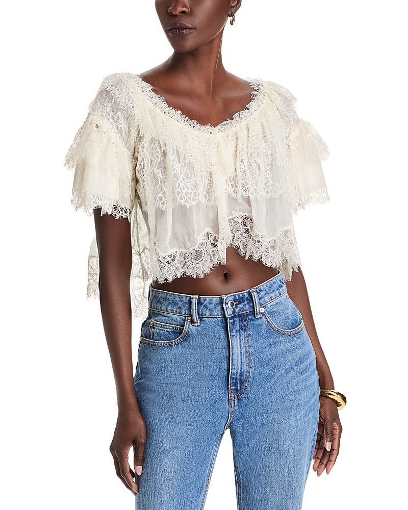 LoveShackFancy Vienne Lace Top | Bloomingdale's (US)