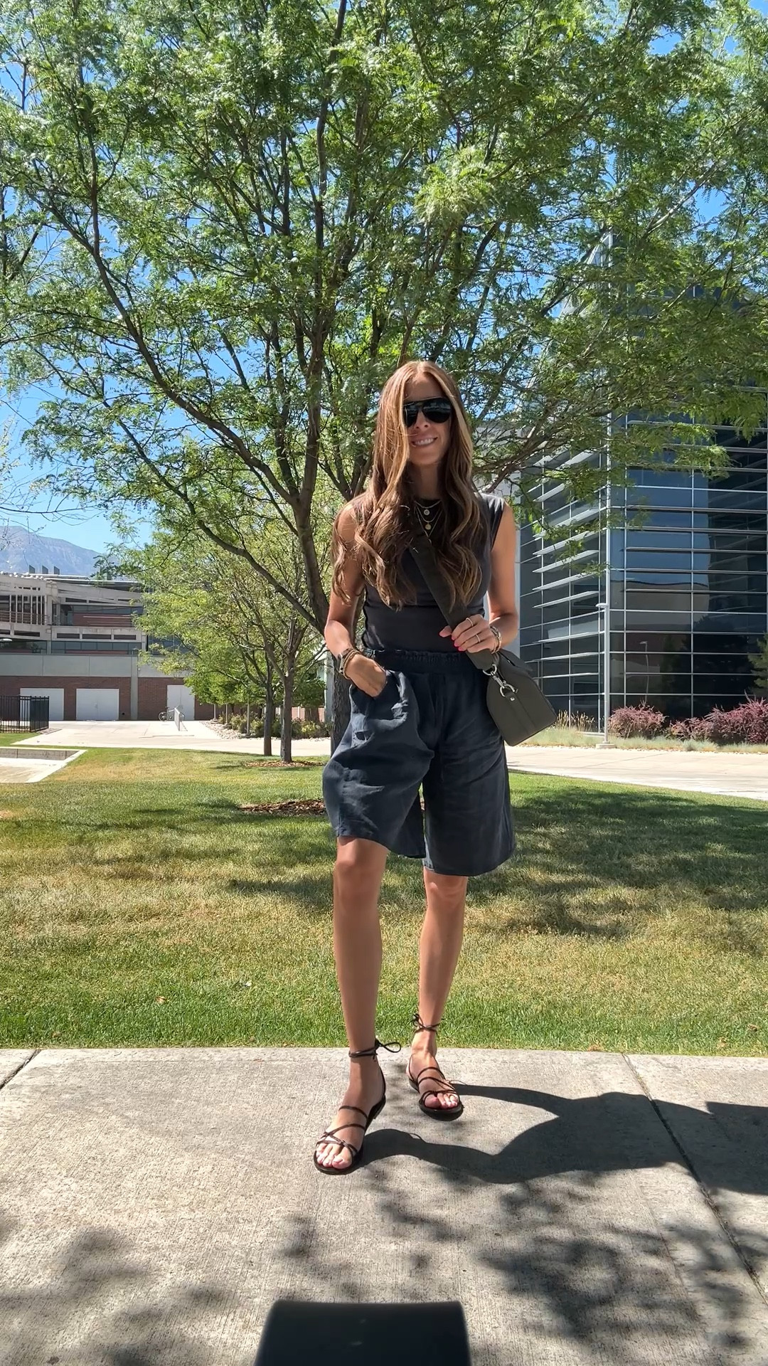 Today’s outfit! My favorite tee and the comfiest shorts!!!