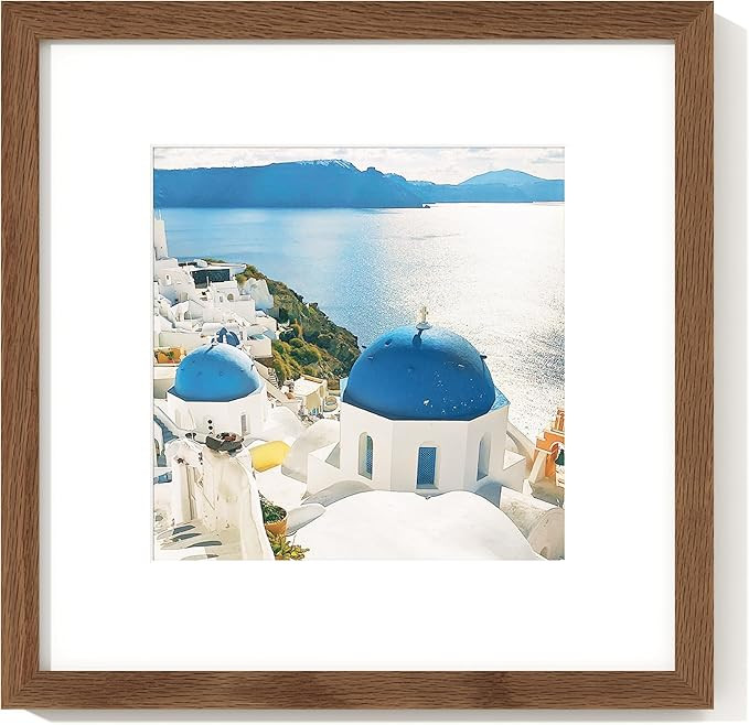 Axeman 12x12 Picture Frame with Mat for 8x8, Solid Oak Wood Square Picture Frame with Tempered Gl... | Amazon (US)