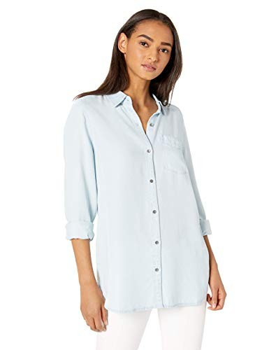 Amazon Brand - Daily Ritual Women's Tencel Long-Sleeve Button-up Tunic | Amazon (US)