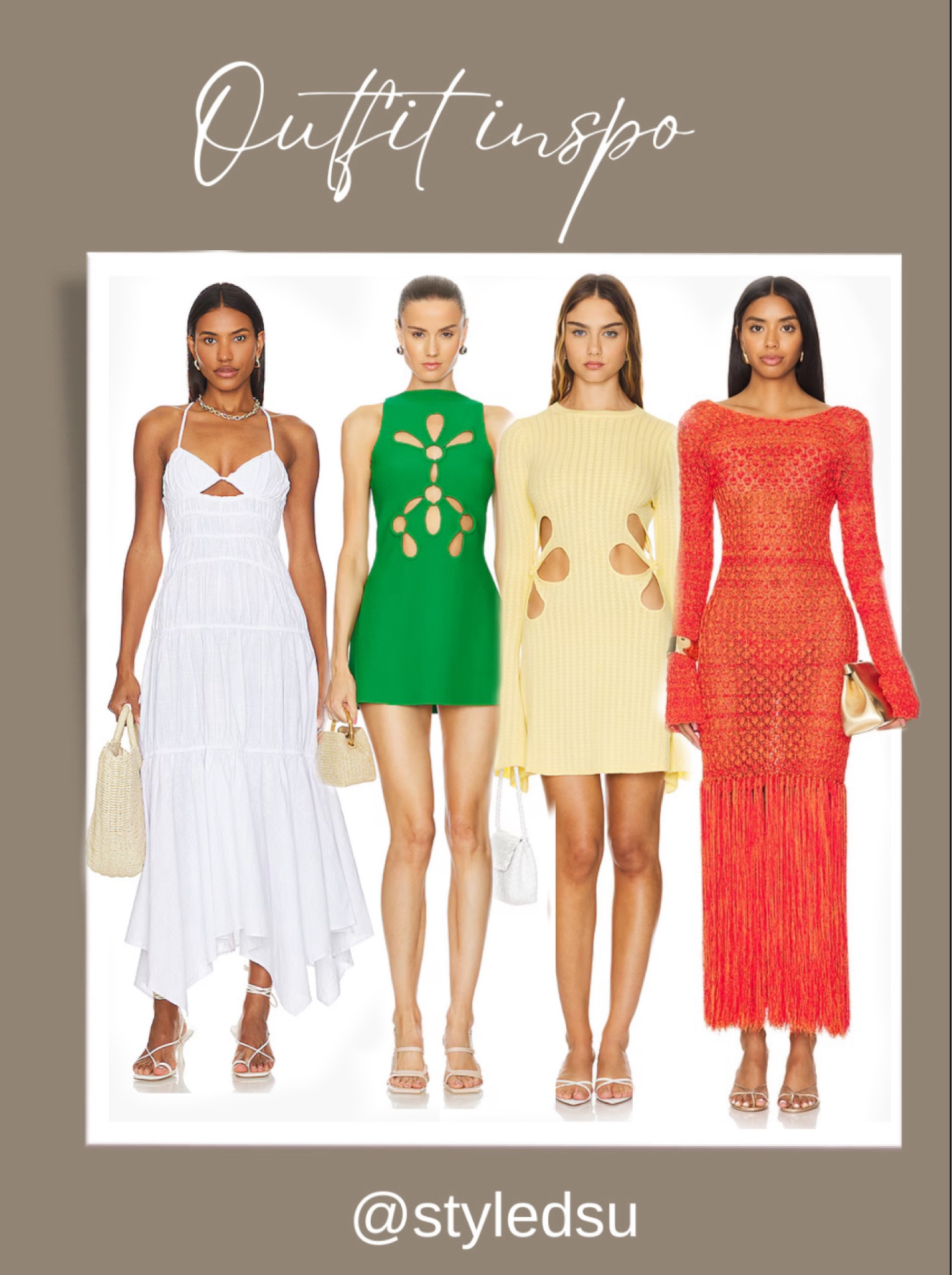 Revolve dress. Revolve dresses. Crochet dress. Vacation dress. Resort wear. Resort style. Summer dresses 2024. White dress. Yellow dress. Green dress. 
Callista Dress in Red
DEVON WINDSOR . Franco Knit Dress in Malachite. 
Franco Knit Dress in Malachite
Cult Gaia .
x REVOLVE Dallas Knit Mini Dress in Yellow
SAU LEE . 
Tahlia Dress in White
SNDYS . 

Dress- revolve.
Revolve dress. Revolve dresses. Revolve favorites. Revolve wedding Guests dress 
Revolve haul . black dress outfit.  black dress outfits.  wedding guest. gown fall fashion 2024. fall 2024 fall looks. fall wedding guest dress. fall wedding guest dresses 2024.  fall dress outfit. Summer dresses 2024. wedding guest dress midsize.  summer wedding guest dress. Winter wedding guest dresses. summer dress 2024. Holiday dresses. 2024 dress wedding guest outfit. womens dresses to wear to wedding.  dresses for wedding guest. outfit for special event dress.  evening gown. 



#LTKSwim #LTKBacktoSchool #LTKTravel
