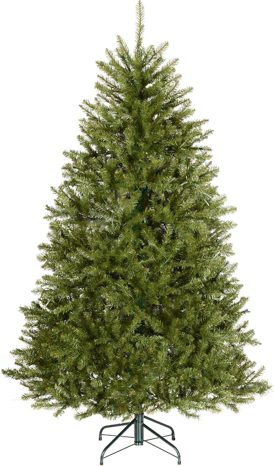 National Tree Company Pre-Lit Artificial Full Christmas Tree, Green, Dunhill Fir, White Lights, Includes Stand, 6 Feet | Amazon (US)