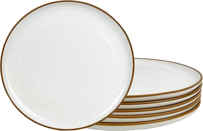 Mora Ceramic Dinner Plates Set of 6, 10 inch Dish Set - Microwave, Oven, and Dishwasher Safe, Scr... | Amazon (US)