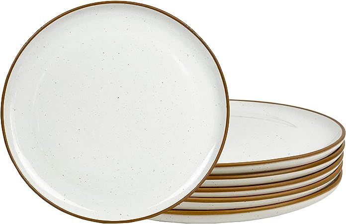 Mora Ceramic Dinner Plates Set of 6, 10 inch Dish Set - Microwave, Oven, and Dishwasher Safe, Scr... | Amazon (US)