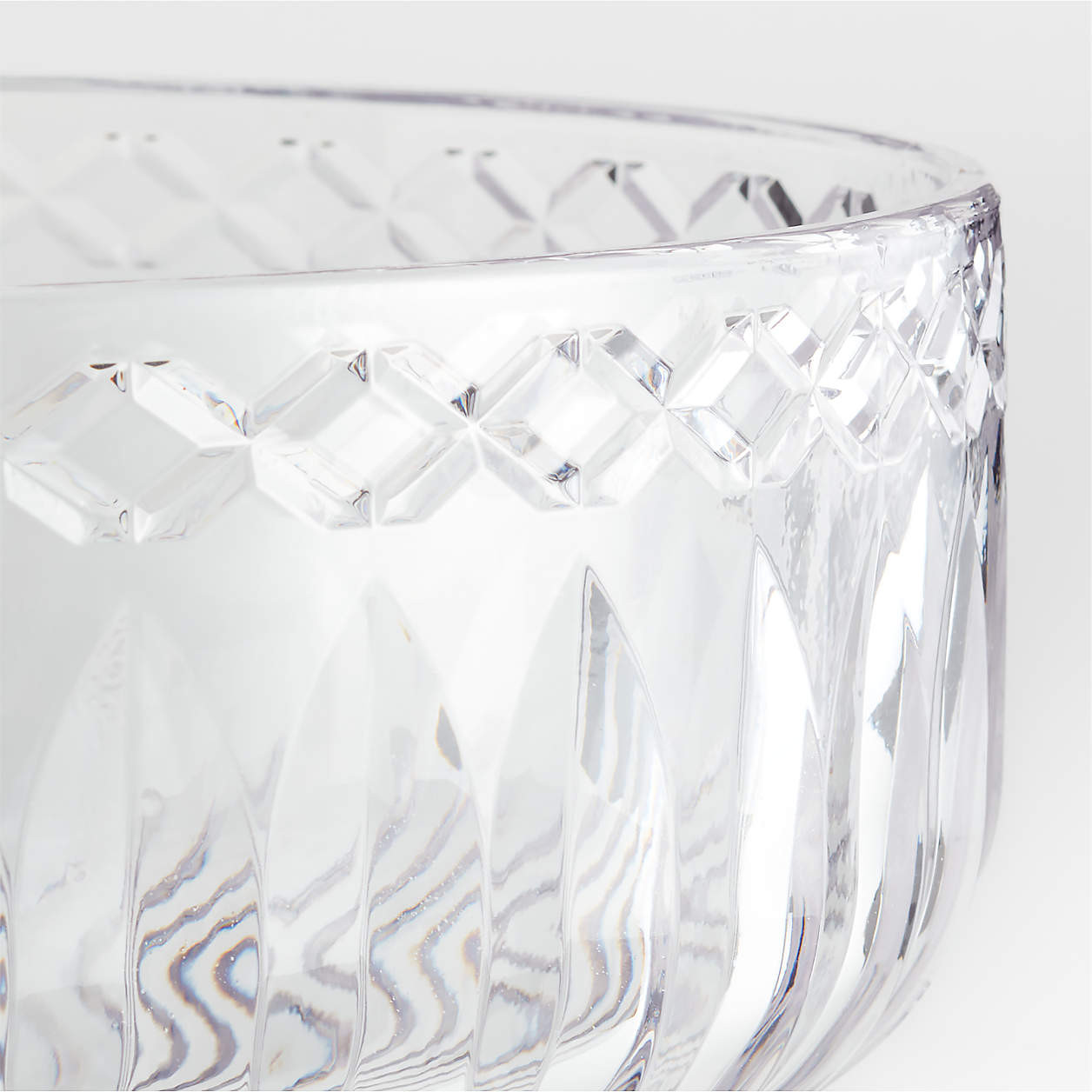 Hatch Faceted Glass Punch Bowl and Champagne Bucket + Reviews | Crate & Barrel | Crate & Barrel