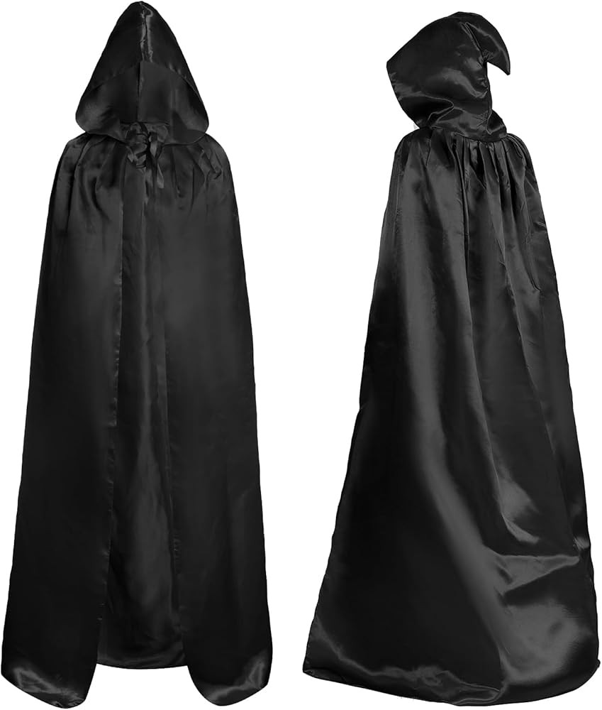 hoyuwak Cloak with Hood Halloween Wizard Hooded Cape Full Length Robe for Women Men Role Play Cos... | Amazon (US)