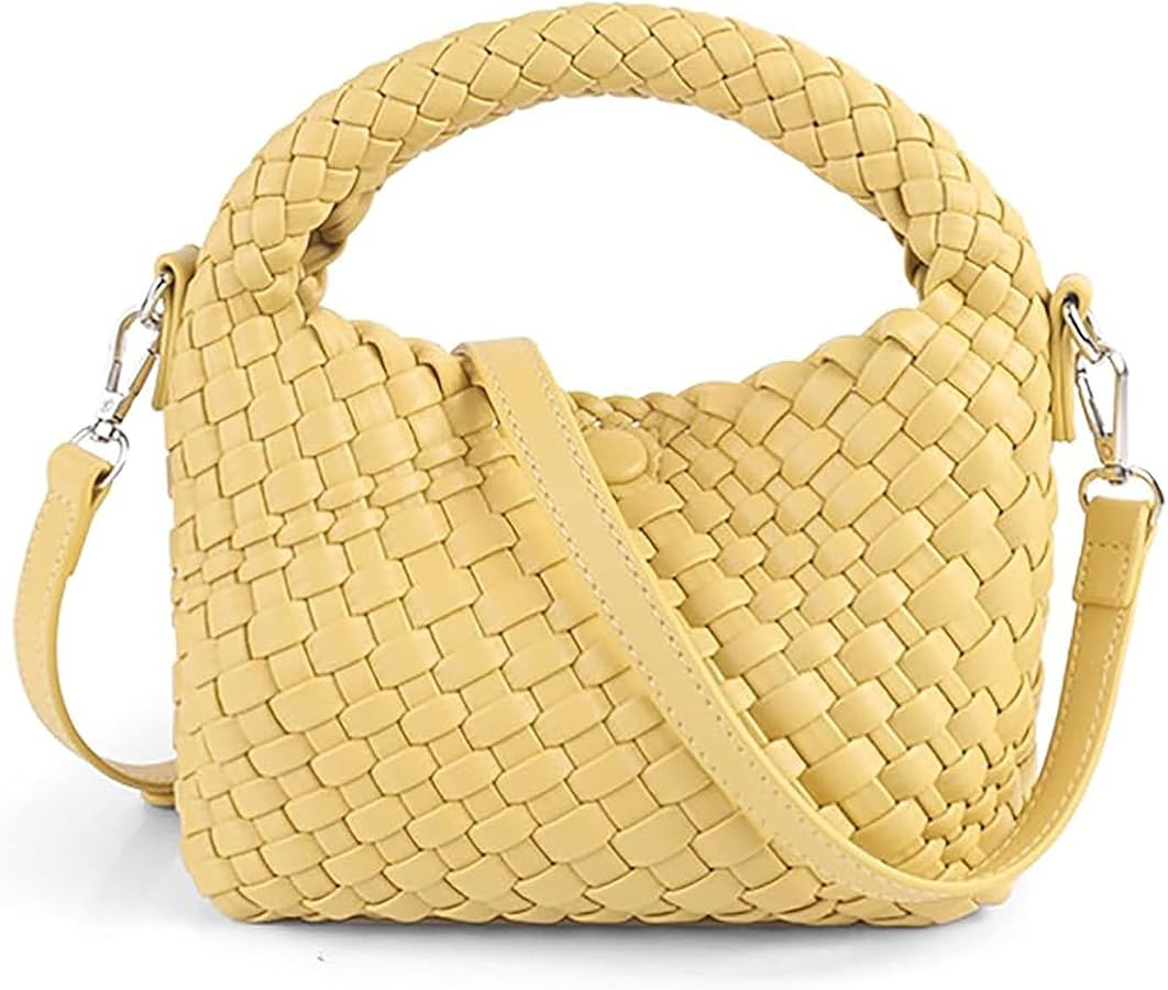 Women's Woven Bags Collection, Crossbody bags with Compact handbags,Detachable-strap purses,Styli... | Amazon (US)