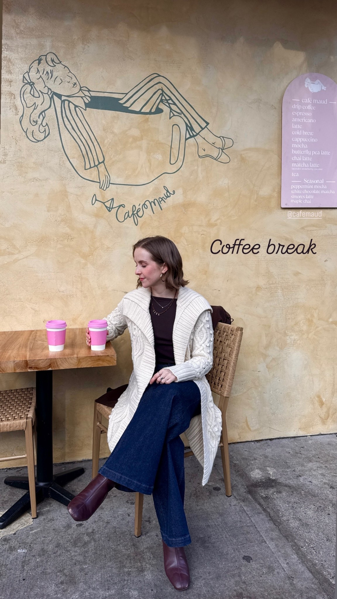 Cozy coffee fit 
55% of the coziest chunky sweater 
Wearing xs 
50% off stride wide leg jeans + 10% w/ code ADDON wearing 25 petite 



#LTKFindsUnder50 #LTKootd #LTKPetite