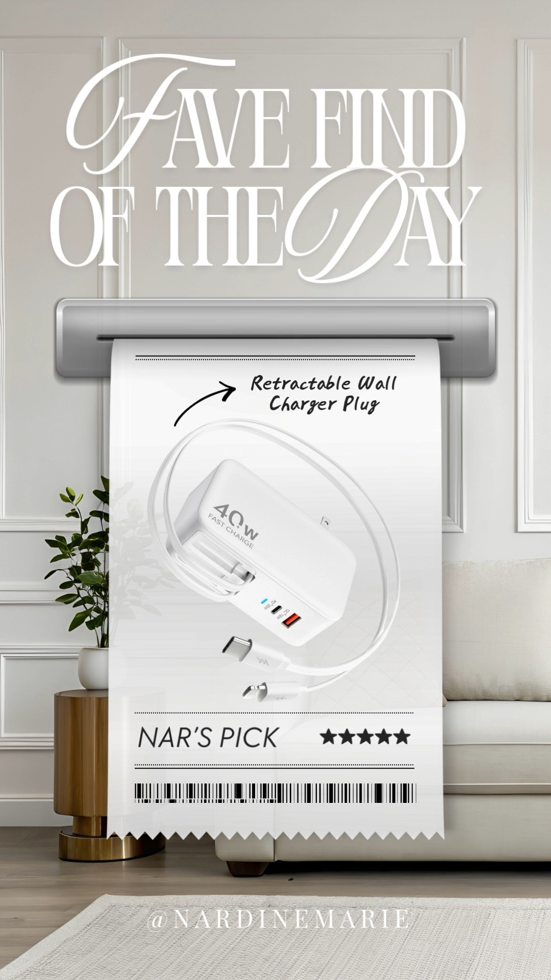 With this Charger, my phone fully charges in about 15–20 minutes !!! 

I have one in literally every corner of my home — bedroom, kitchen, living room!
The retractable cord keeps everything neat, it fast charges & it replaces multiple chargers in one.


Shop it on my LTK 🤍

Fast Charging Wall Charger, Retractable Charger, USB C & Lightning Charger, Multi Port Charger, Travel Charger, Phone Charging Station, Home Charging Essentials

#AmazonFinds #LTKFinds #TechEssentials #HomeMustHaves #EverydayEssentials #FastCharging #AmazonHome #LTKHome #MomLifeFinds #OrganizationFinds #Chargers #TechFinds

#LTKFindsUnder100 #LTKGiftGuide #LTKFindsUnder50