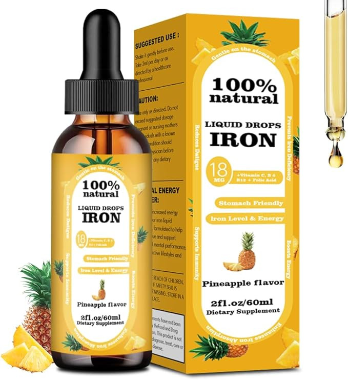 Iron Supplement Drops, Rich in Vitamin C, Suitable for Both Men and Women. This high-Concentratio... | Amazon (US)