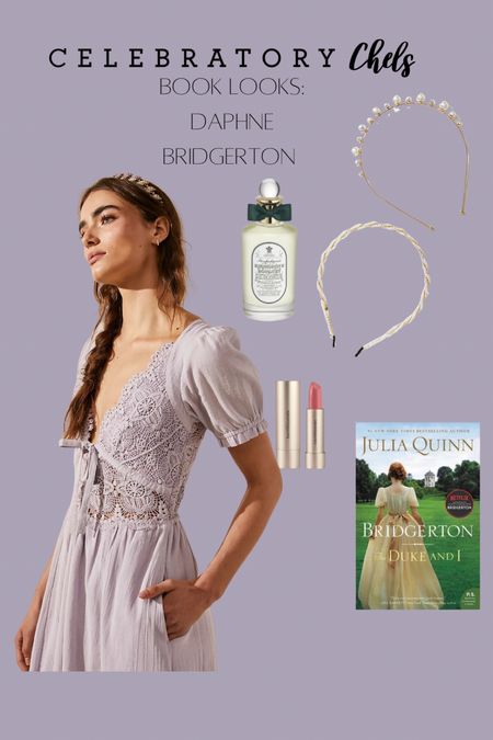 Penhaligon’s perfume
Pearly headbands
Clean lipstick
Beauty
Bridgerton novel: The Duke and I
Lavender lace midi dress
Book looks 
Regencycore
Romantic fashion 
Gifts for the book lover 

#LTKbeauty #LTKGiftGuide #LTKFind