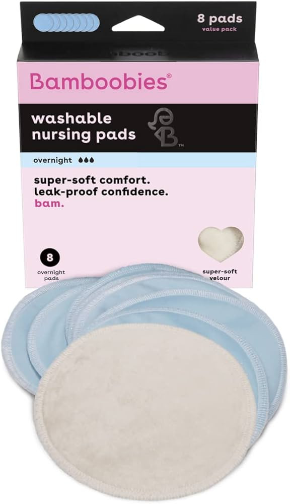 Bamboobies Nursing Pads for Breastfeeding Reusable Washable Breast Pads Super Soft Rayon Made Fro... | Amazon (US)
