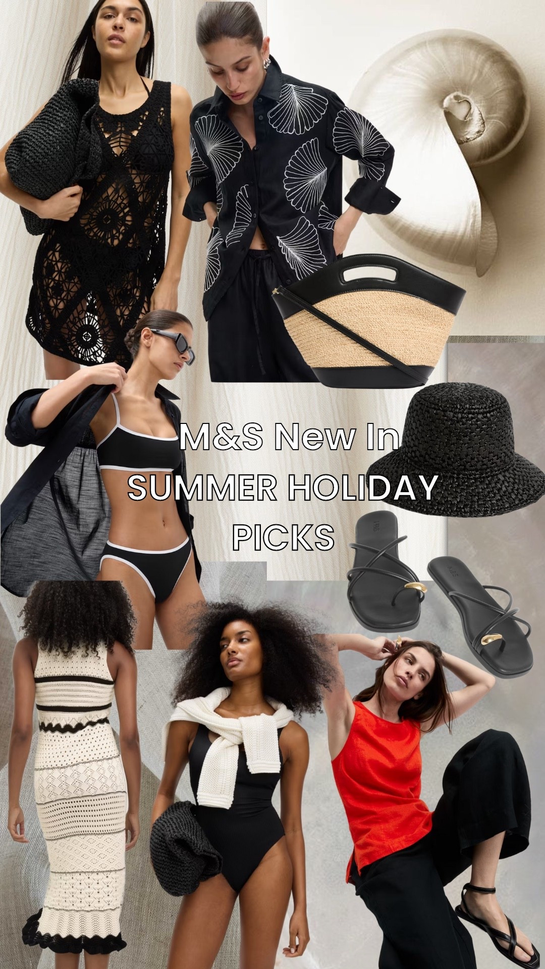 M&S | Marks & Spencer | Bikini | Swimsuit | dresses | summer outfits | holiday outfits | raffia bag | straw hat | red top | beach cover up | beach dress | crochet dress | new in | minimal | summer capsule wardrobe staples | summer sandals 

#LTKuk #LTKswimwear #LTKsummer