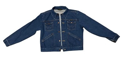 Vintage 70s Wrangler Denim Jacket 124MJ No Fault Trucker Jean Size M/L USA Made | eBay | eBay US