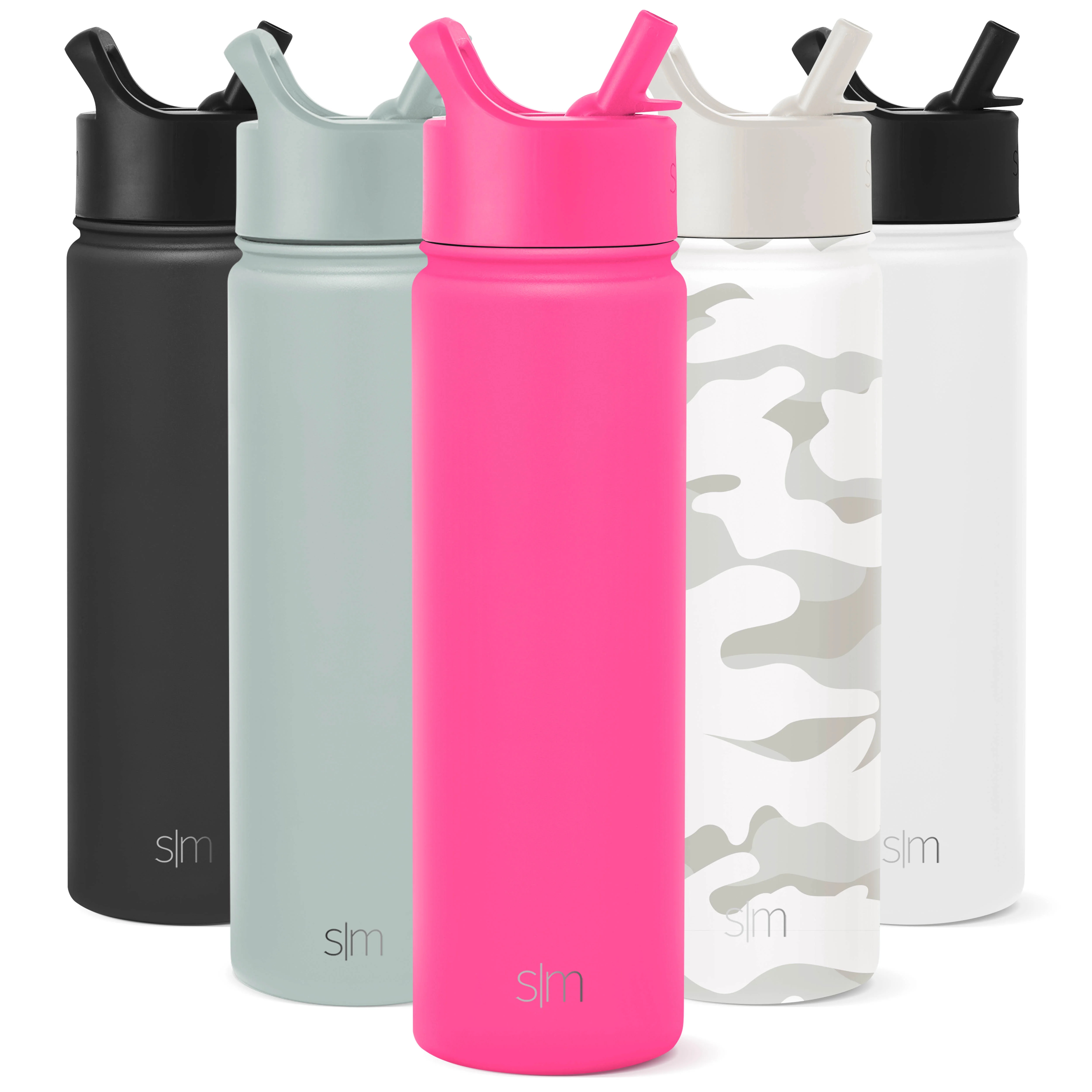 Simple Modern Summit Water Bottle Straw Lid Vacuum Insulated Stainless Steel Bottle | 22 fl oz | Walmart (US)