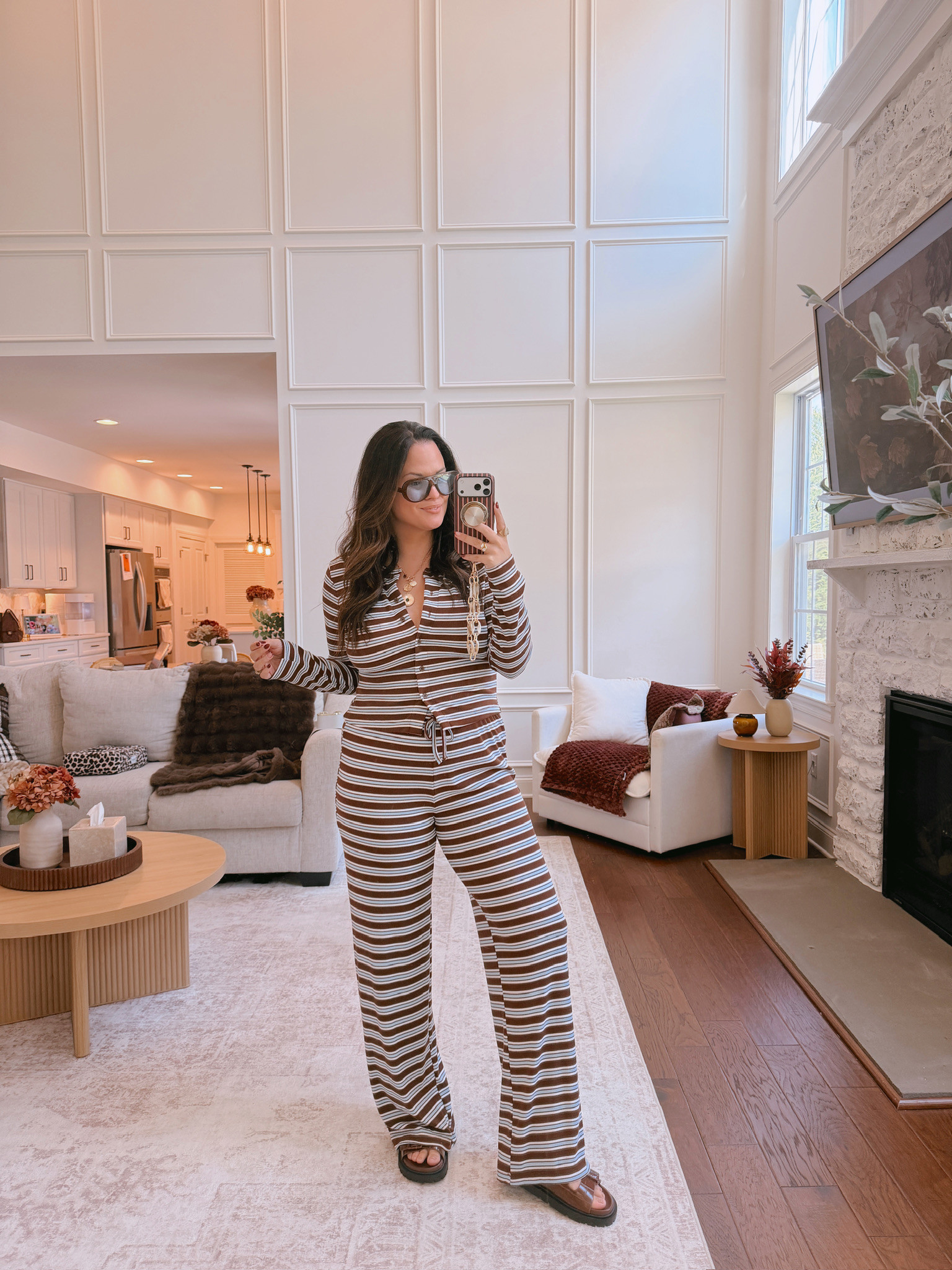 wearing a large in the top, XL in the bottoms

#LTKSeasonal #LTKMidsize