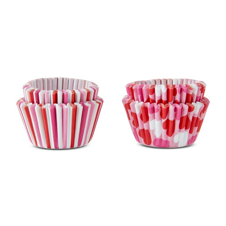 Valentine's Day Red, Pink & White Heart Mini Paper Cupcake Liners, 100 Count, by Way To Celebrate | Walmart (US)