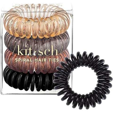 Kitsch Spiral Hair Ties for Women - Creaseless and Dent-free Coil Hair Ties No Damage, Phone Cord... | Amazon (US)