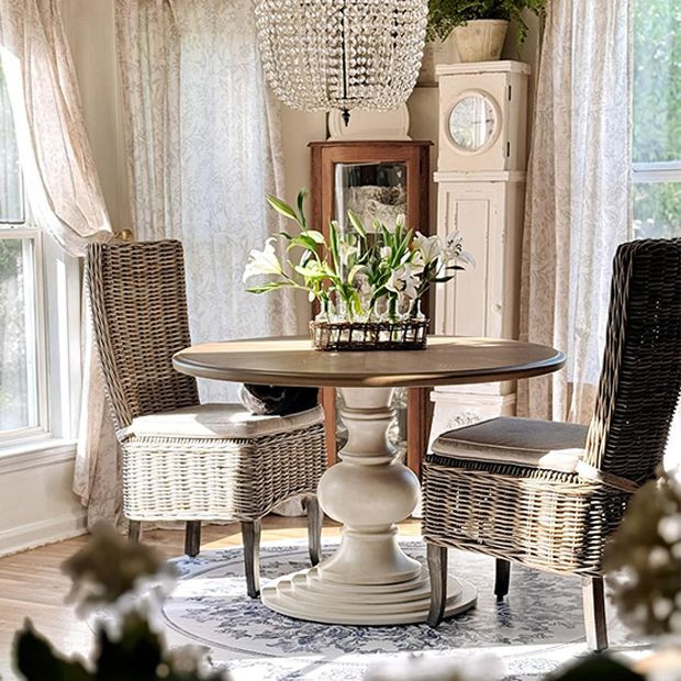 Classic Round Dining Table | SHIPS FREE | Antique Farm House